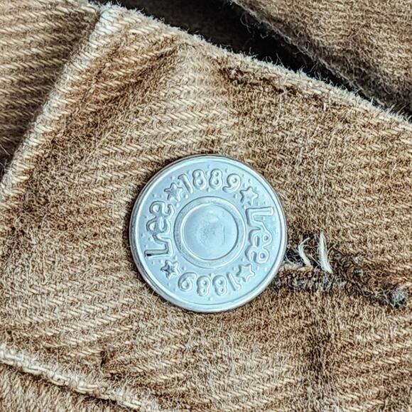 Vintage Lee Jeans Womens 16 Brown High Rise Tapered Leg Cotton Denim Casual - Picture 2 of 11